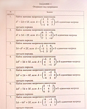 Операции над матрицами